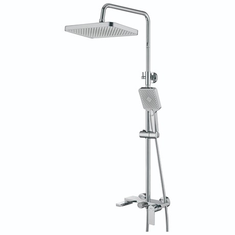 Душевая система с изливом BELZ B24678 верхний душ, лейка, хром, Душевые системы с изливом, , BELZ B24678