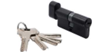 Ключевой цилиндр MORELLI с поворотной ручкой (60 мм) 60CK BL Цвет - черный 60CK BL