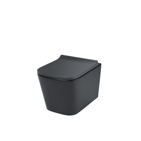 Унитаз подвесной безободковый, чёрный матовый, Bild, IDDIS, BILR2BMi25 BILR2BMi25