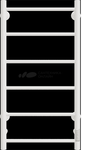 Полотенцесушитель электрический EWRIKA Сафо PN 80x45 см, подключение справа, слева, матовый белый, лесенка 4657763847746