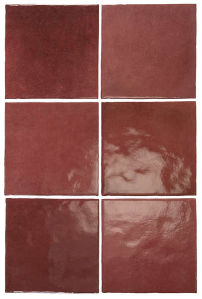 Плитка керамическая настенная 24457 ARTISAN Burgundy 13,2х13,2 см Equipe 24457