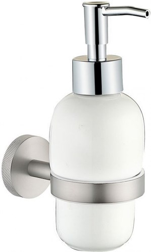 Дозатор для жидкого мыла Allen Brau Priority 6.31006-BN белый/никель браш 6.31006-BN - фото 13940