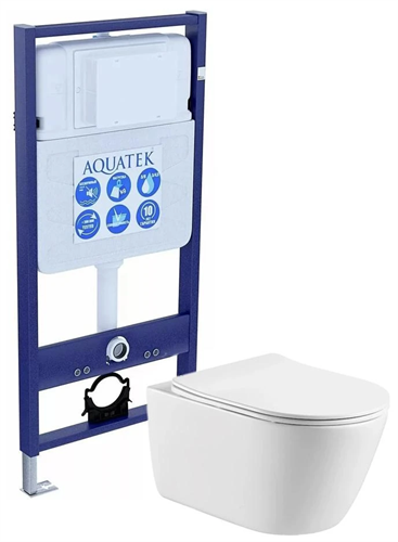 Сет:: унитаз с инсталляцией AQUATEK Standard Сет: AQUATEK БЕТТА с тонким сиденьем soft-close Сет: AQUATEK БЕТТА - фото 27807