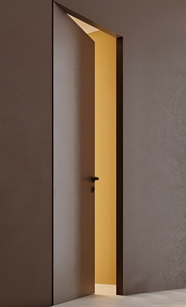Pro Design ЛДСП под покраску ( открывание от себя), цвет кромки  Черный (RAL 9005), петли слева KPD-P-LR(9005) - фото 33702