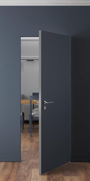Pro Design ЛДСП под покраску ( открывание на себя), цвет кромки  Анодированный алюминий, петли справа KPD-P-R(AL) - фото 33710