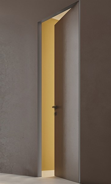 Pro Design ЛДСП под покраску ( открывание от себя), цвет кромки  Анодированный алюминий, петли справа KPD-P-RR(AL) - фото 33722