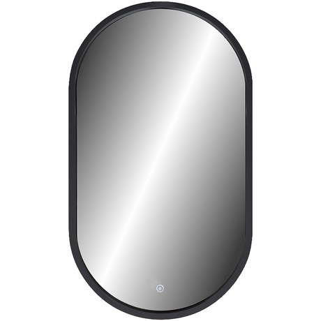 Зеркало Prime Black Led 450х800 в МДФ раме, холодная подсветка ЗЛП2199 ЗЛП2199 Черный - фото 40791