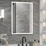 Зеркало Frame Led 600х800 WHITE с сенсором белый алюминиевый профиль ЗЛП944 ЗЛП944 - фото 40857