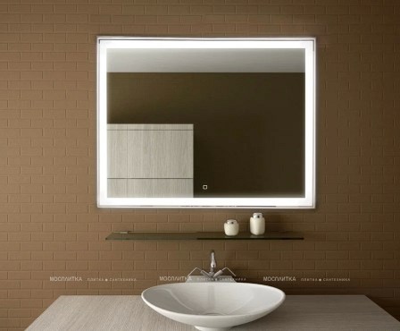 Зеркало Aralia LED 800х600 с сенсором алюминиевый профиль ЗЛП473 ЗЛП473 - фото 40970