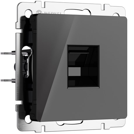 Розетка Ethernet RJ-45 (черный акрил) W1181048 - фото 42441
