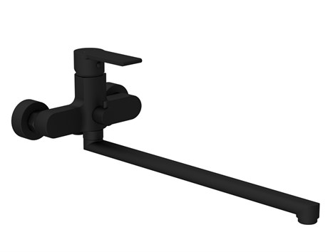 Смеситель для ванны BRASKO BLACK с длинным изливом A64092 - фото 48603
