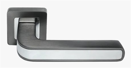 Ручка дверная MH-46 GR/CP-S55 Цвет - графит/хром MH-46 GR/CP-S55 - фото 60064