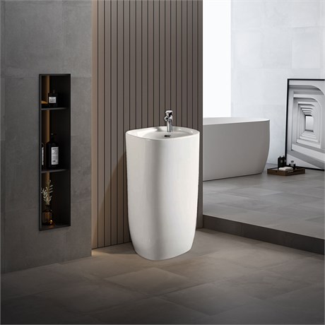 Раковина керамическая Vincea VBS-2P202, 500*460*880, напольная, цвет белый VBS-2P202 - фото 64013