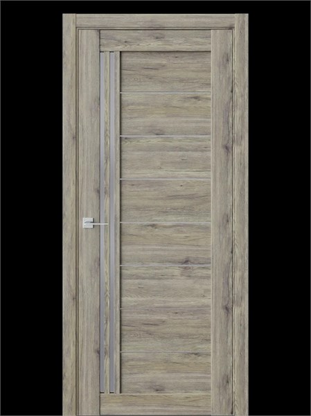 Полотно остекленное Re58 600х2000 Дуб джентл стекло черное Lacobel WS/DKS/Re58/600/2000/Дуб джентл/стекло черное - фото 67292