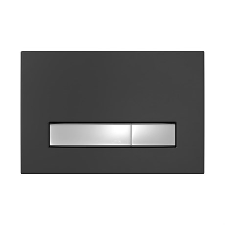 Кнопка BERGES для инсталляции ATOM Line черная SoftTouch/хром глянец 049231 - фото 68974