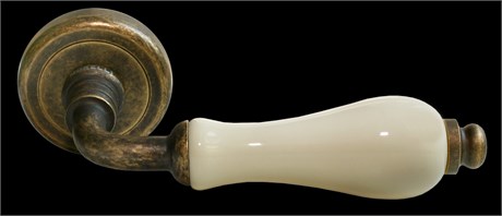 Ручки дверная CERAMICA CC-3 OBA/CHAMP Цвет - античная бронза/шампань CERAMICA CC-3 OBA/CHAMP - фото 76563