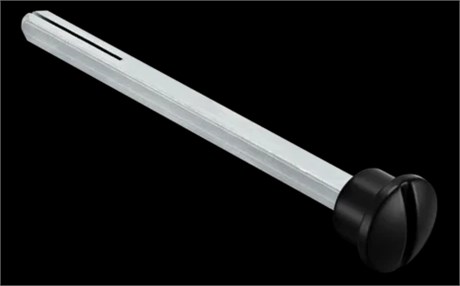 Четырёхгранник с кнопкой удлинённый LUX-SPINDLE-WC 110 NERO для дверей толщиной более 44мм и до 70мм. Цвет - чёрный LUX-SPINDLE-WC 110 NERO - фото 76608