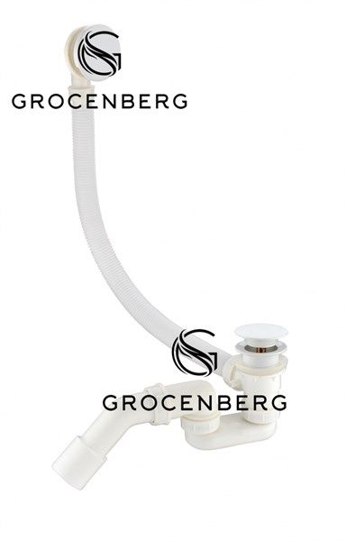 Автоматический сливы-перелив для ванны Grocenberg GB230W Белый GB230W