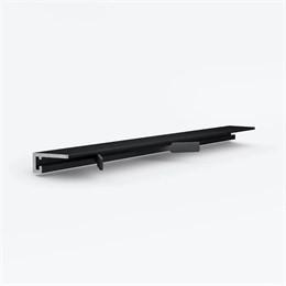 Микроплинтус LACONISTIQ Micro 11 mini Чёрный анодированный (11х5х2000мм) 5 зажимов в комплекте 11-11-200