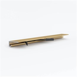 Микроплинтус LACONISTIQ Micro 11 mini Золотой анодированный (11х5х2000мм) 5 зажимов в комплекте 11-14-200