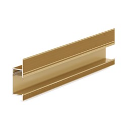 Теневая рейка LACONISTIQ Light Св. золото анодированное (45,7*15,45*3000мм.) под подсветку, вставка FLEX в комплекте 23-15-300