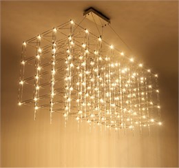 Светильник DZN-68781 МАТ.ХРОМ ` 1200*600*600/H600+6000/1/LED/.W/4000K трос 4м SELENA 25-04 DZN-68781