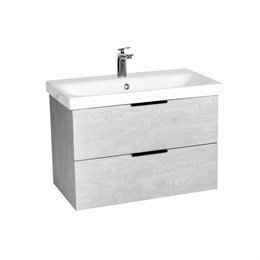 Тумба с раковиной VIANT Берлин 80 подвесная, с ящиками, цемент VIANT_39908