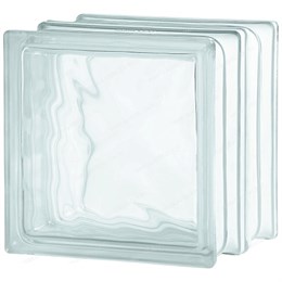 Стеклоблок огнестойкий бесцветный 1919_16 hti wave (190х160х190) 1919_16_hti_wave