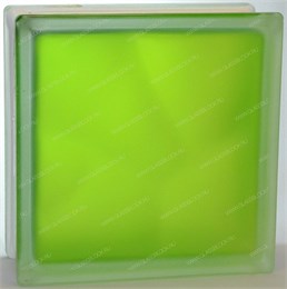 Стеклоблок стандартный окрашенный внутри матовый Волна тархун (190х190х80) vnvolncol_mat2