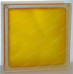 Стеклоблок стандартный окрашенный внутри матовый Волна медовый (190х190х80) vnvolncol_mat4