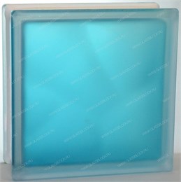 Стеклоблок стандартный окрашенный внутри матовый Волна бирюзовый (190х190х80) vnvolncol_mat5