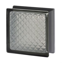 Стеклоблок стандартный черный бриллиант Инка молочный (190х190х80) bl_br_10