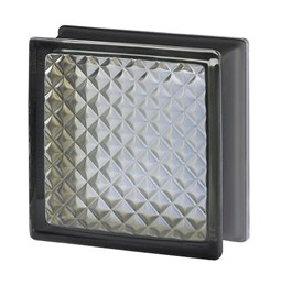 Стеклоблок стандартный черный бриллиант Инка жемчуг (190х190х80) bl_br_15