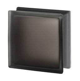 Стеклоблок стандартный черный бриллиант матовый Гладкий 30% черный (190х190х80) bl_br_22