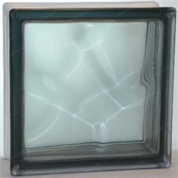 Стеклоблок стандартный окрашенный в массе Волна графит (190х190х80) volncol3