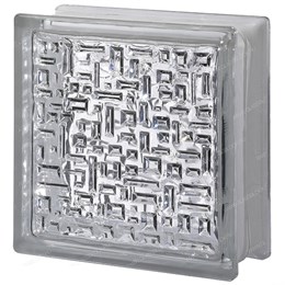 Стеклоблок стандартный бесцветный Майя (190х190х80) maia1