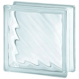 Стеклоблок стандартный бесцветный Диагональ Волна (190х190х80) Digona_clear