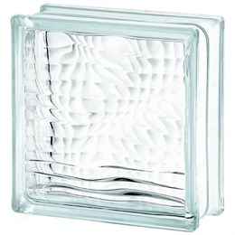 Стеклоблок стандартный бесцветный Водопад (190х190х80) Optical_clear