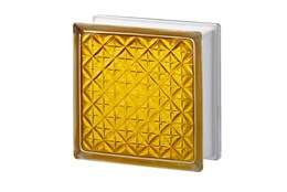 Стеклоблок Империал АКТИС медовый (197х197х80) AKT_197197_9