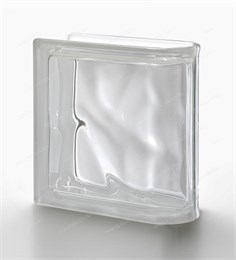Стеклоблок торцевой бесцветный Волна Neutro TER Lineare O (190х190х80) Neutro_TER_Lineare_O