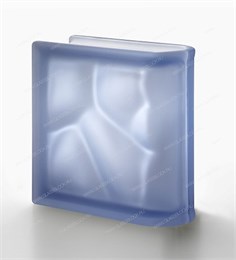 Стеклоблок торцевой окрашенный в массе матовый Волна Blu TER Lineare O SAT (190х190х80) Blu_TER_Lineare_O_SAT