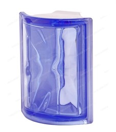 Стеклоблок угловой окрашенный в массе Волна Blu ANGOLARE O (190х152х80) Blu_ANGOLARE_O