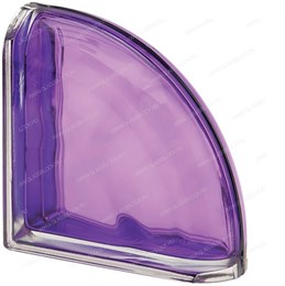 Стеклоблок завершающий металлизированный (зеркальный) Гладкий Indaco Ter Curvo O Met (190х190х80) Indaco_Ter_Curvo_O_Met