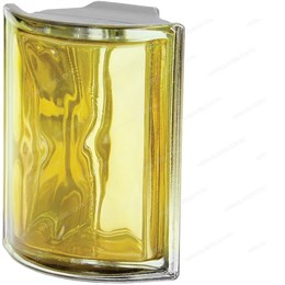 Стеклоблок угловой металлизированный (зеркальный) Гладкий Cedro Ang O Met (190х152х80) Cedro_Ang_O_Met