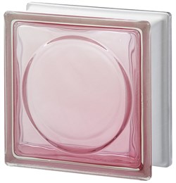 Стеклоблок стандартный окрашенный внутри Альфа розовый (190х190х80) alf_vn_5