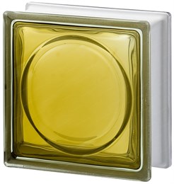 Стеклоблок стандартный окрашенный внутри Альфа бронзовый (190х190х80) alf_vn_16