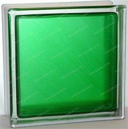 Стеклоблок стандартный окрашенный внутри Арктика изумруд (190х190х80) arc_vn_6
