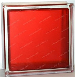 Стеклоблок стандартный окрашенный внутри Арктика рубин (190х190х80) arc_vn_13