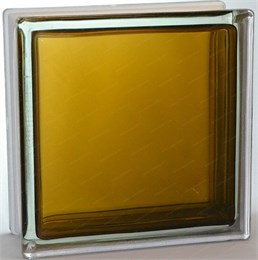 Стеклоблок стандартный окрашенный внутри Гладкий бронзовый (190х190х80) glad_vn_12