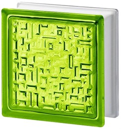 Стеклоблок стандартный окрашенный внутри Майя тархун (190х190х80) maia_vn_2